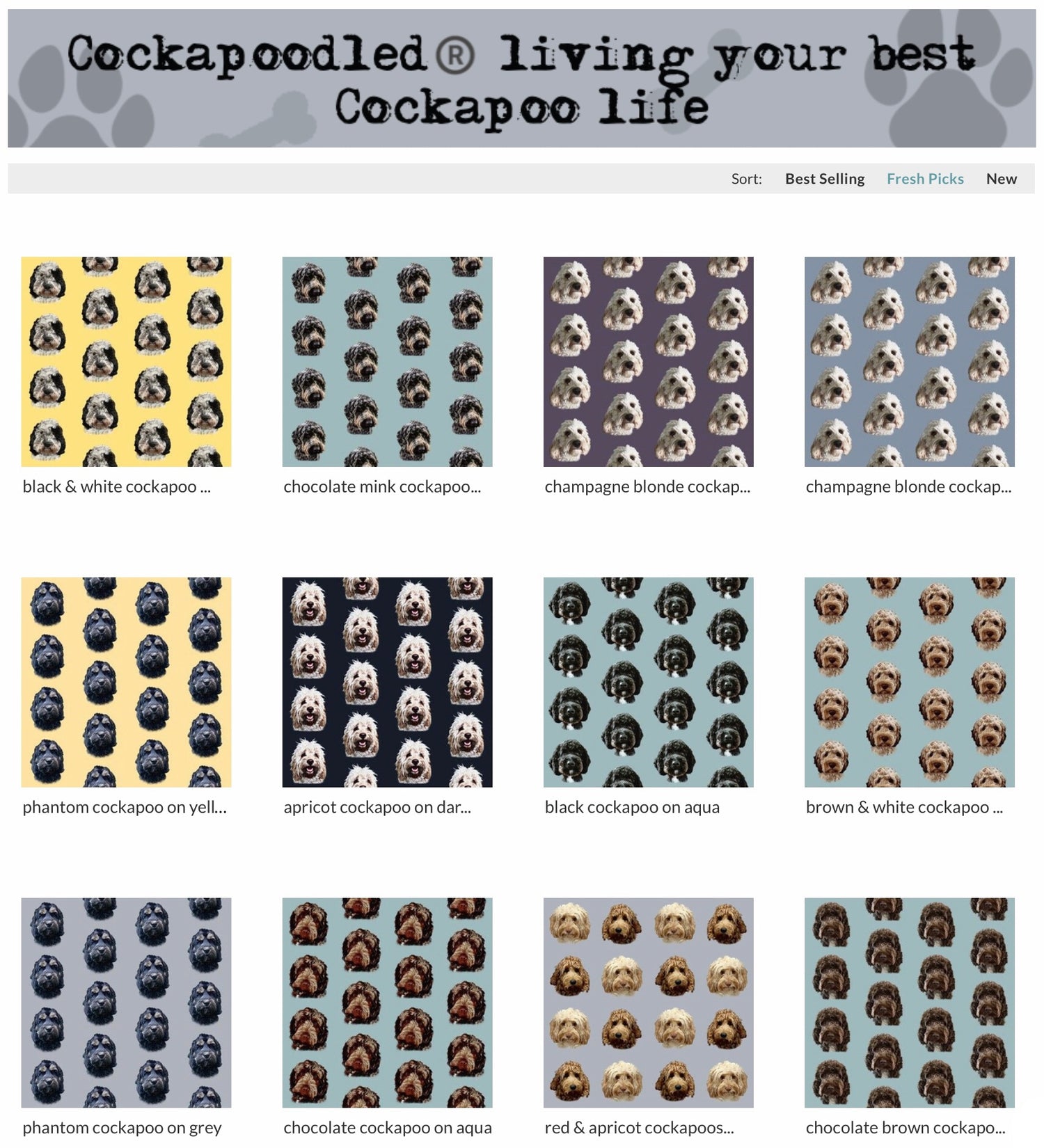Cockapoo Fabric